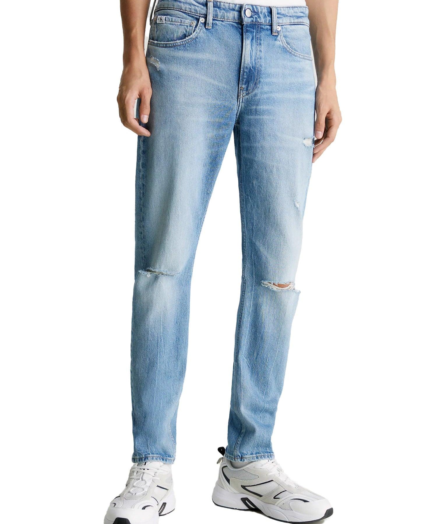 Jeans slim taper 
 denim medio - CityModa