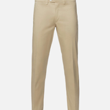 Pantaloni chino Sorrento in cotone stretch con chiusura nascosta beige