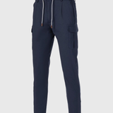 Pantalone cargo travel in tessuto idrorepellente blu