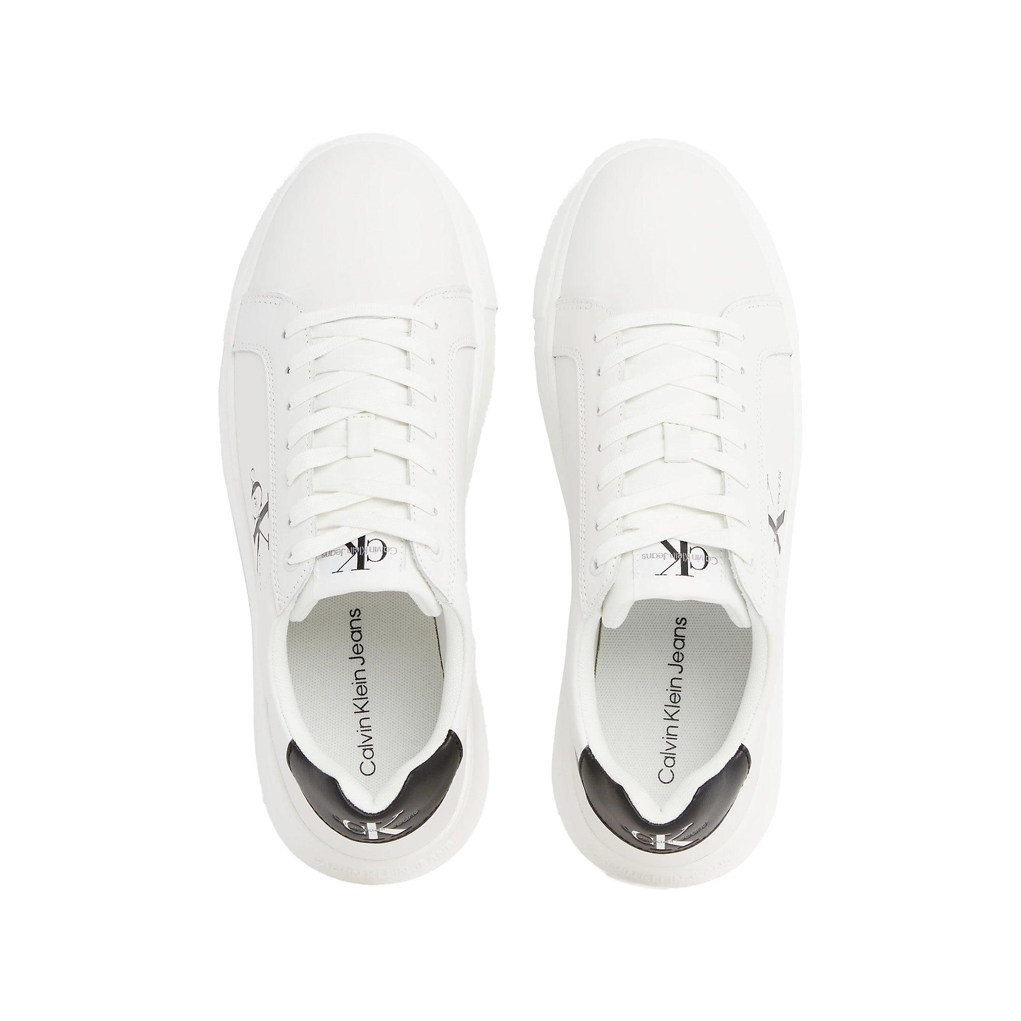 Sneakers Chunky bianco con inserto nero - CityModa