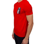 T-shirt Emblem cotone rosso - CityModa